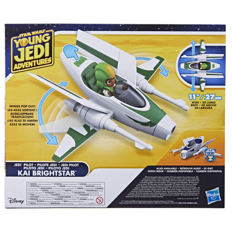 Star Wars Les Aventures des Petits Jedi Pilote Jedi Kai Brightstar, échelle 10 cm, jouets Star Wars pour enfants d'âge préscolaire