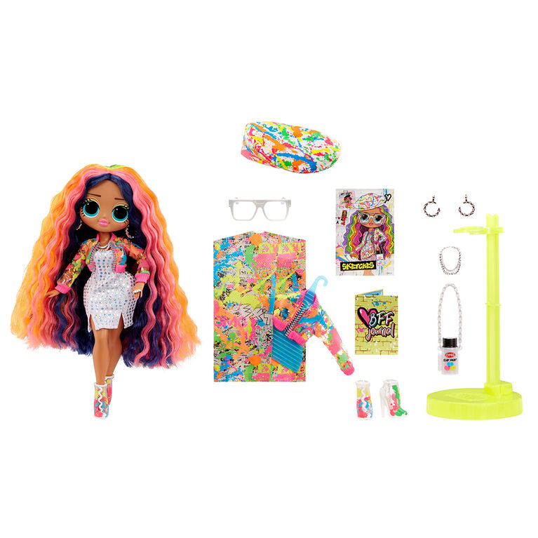 LOL Surprise OMG Sketches Fashion Doll with 20 Surprises