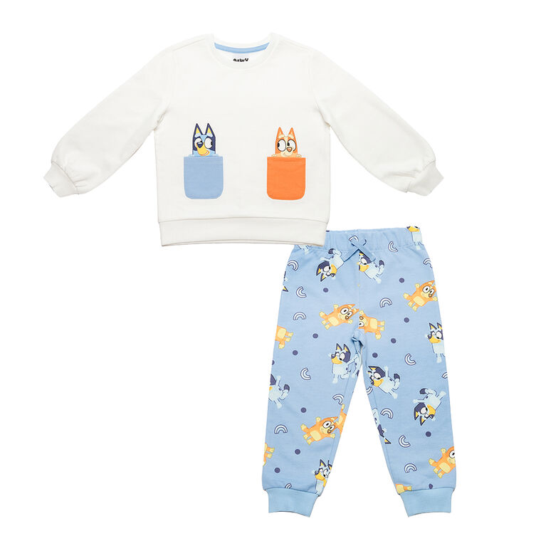 Bluey - 2 Piece Combo Set - Off White and Blue - Size 3T - Toys R Us Exclusive