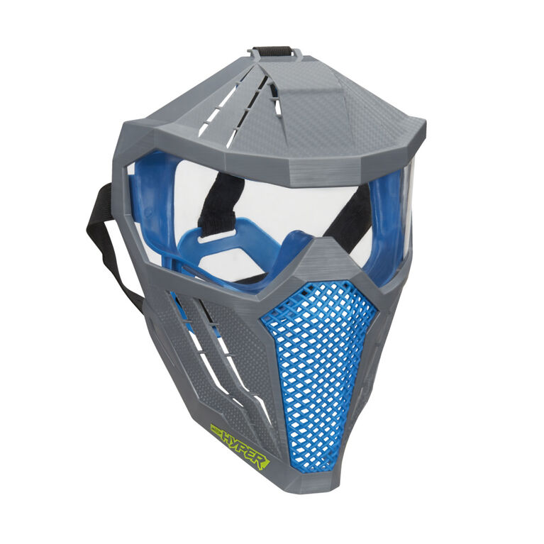 Nerf Hyper Face Mask - Breathable Design, Adjustable Head Strap - Blue Team Color