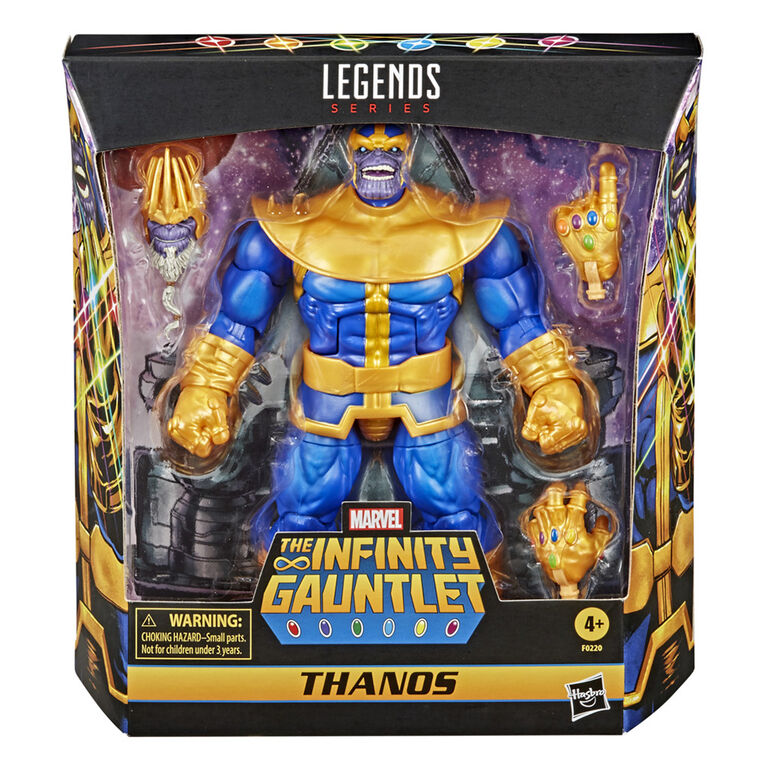 Hasbro Marvel Legends Series, figurine de collection Thanos de 15 cm, design premium, 3 accessoires