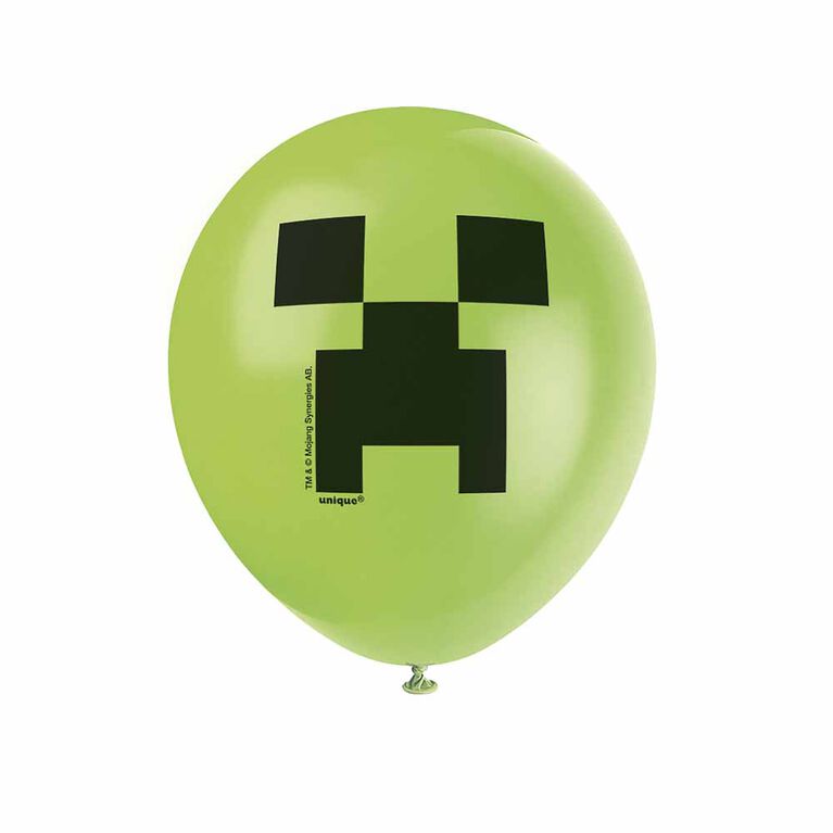 Minecraft 12" Latex Balloons 8 pieces