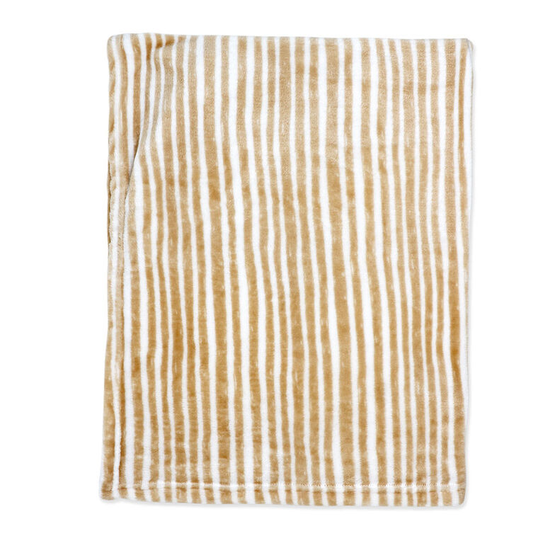 Couverture polaire avec jouet Lion beige