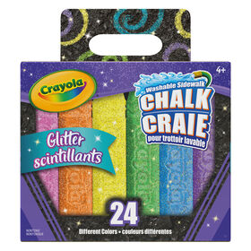 Craie pailletée Crayola, 24 pièces