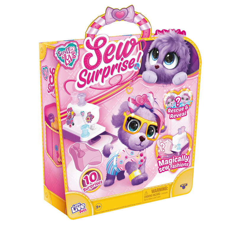 Little Live Scruff-A-Luvs Sew Surprise Playset Purple