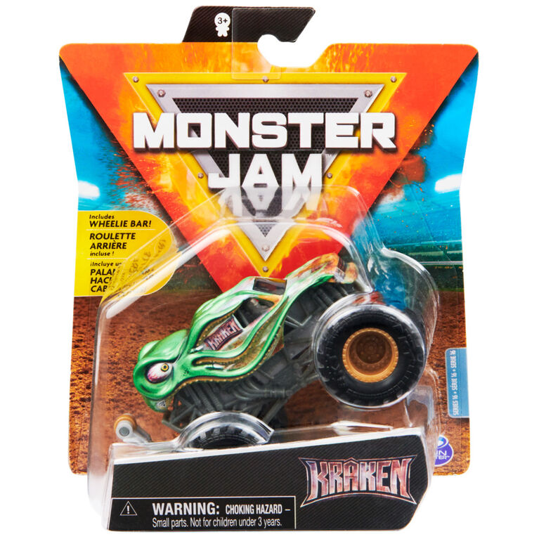 Monster Jam, Official Kraken Monster Truck, Die-Cast Vehicle, Arena Favorites Series, 1:64 Scale