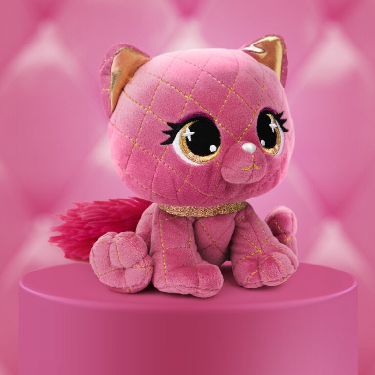 GUND P.Lushes Designer Fashion Pets Madame Purrnel Cat Premium Stuffed Animal, Pink and Gold, 6"