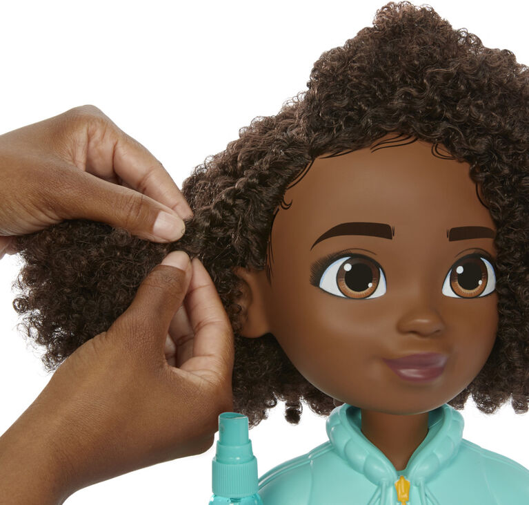 Karma's World Styling Head Doll Made with Premium Doll Hair 12in Includes  Brush Braid Twist Accessories with Clips Headband Hair Extension Elastic  and
