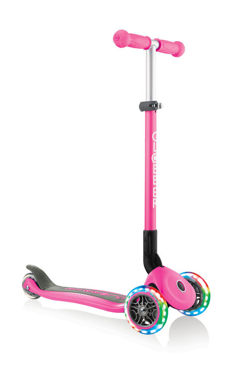 Primo Foldable Light-Up Scooter - Deep Pink