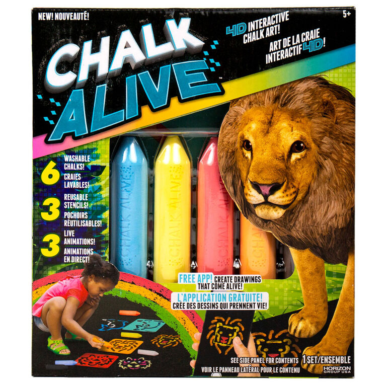 Chalk Alive Lion, tigre, dauphin