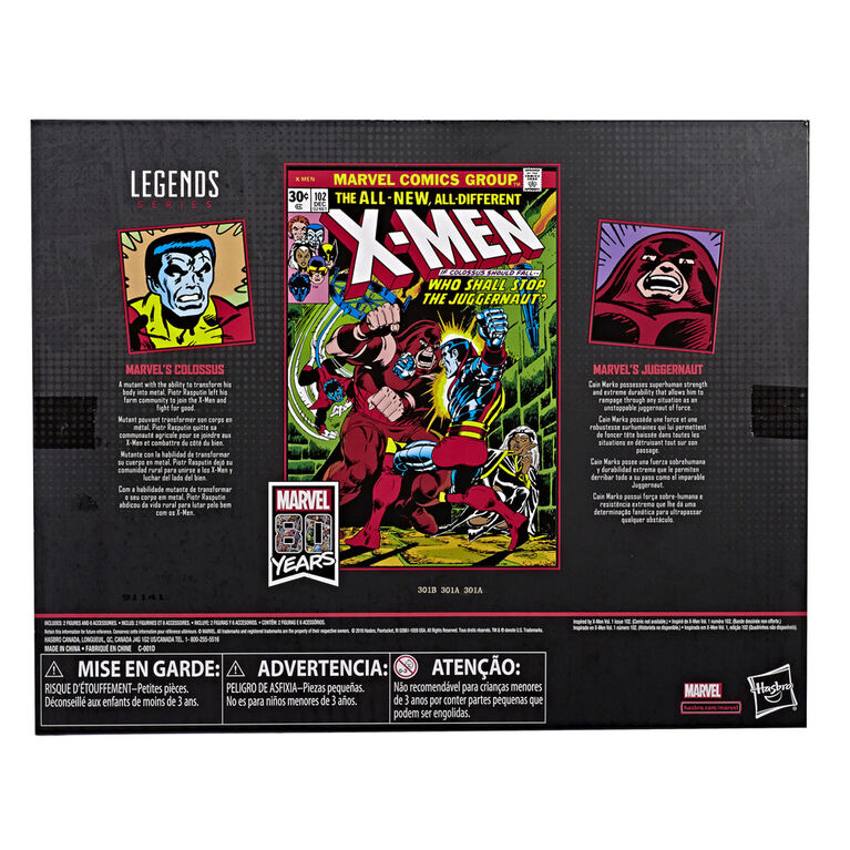 Marvel Comics 80th Anniversary Legends Series - Duo à collectionner Colossus et Juggernaut