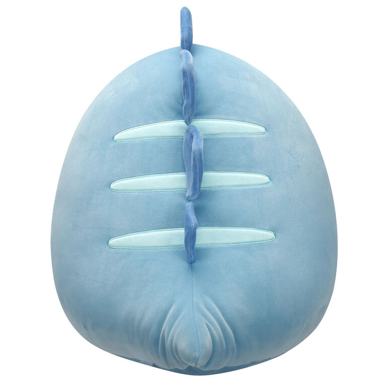 Squishmallows 16" Plush - John-John the Slate Blue Dino with White Belly