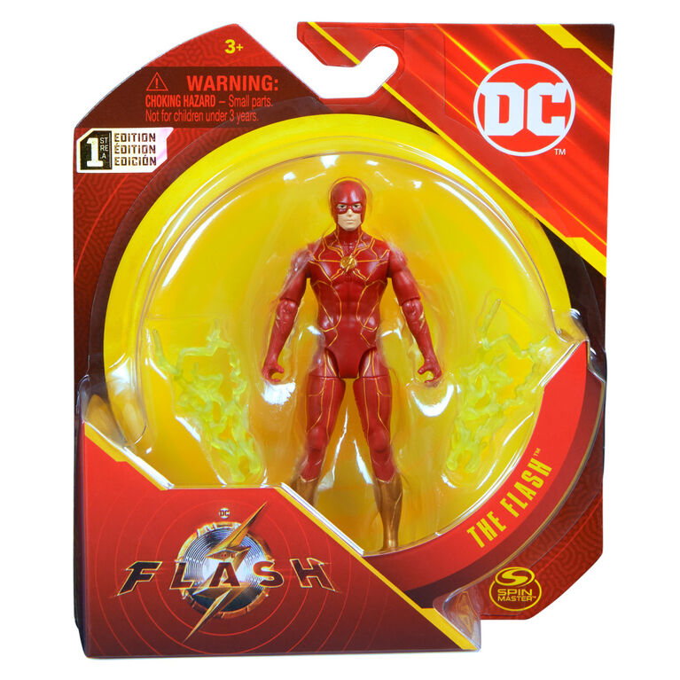 DC Comics, The Flash Action Figure and 2 Accessories, 4-inch, The Flash Movie Collectible