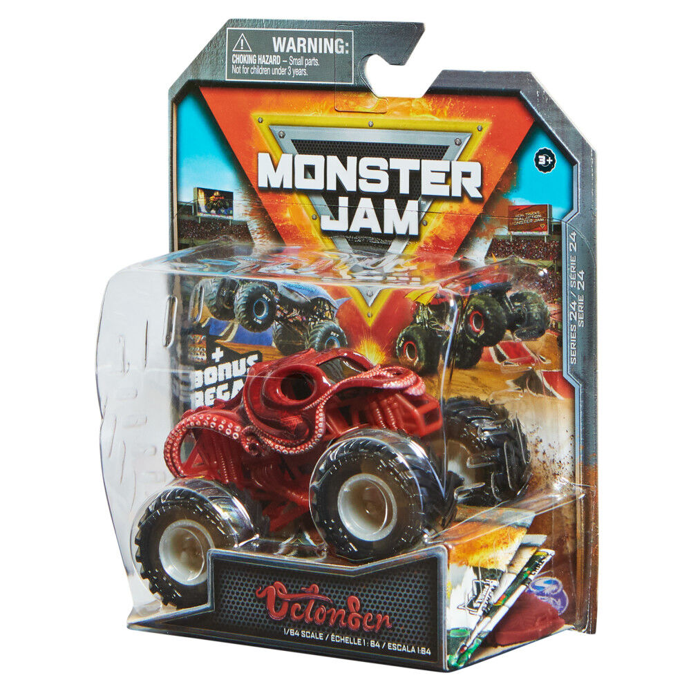 Monster Jam, Official Octon8er Monster Truck, Die-Cast Vehicle, See-Thru Crew Series, 1:64 Scale