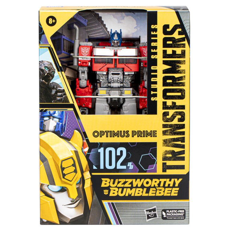 Transformers Generations Studio Series Buzzworthy Bumblebee 102BB, figurine Optimus Prime de 16,5 cm, classe Voyageur - Notre exclusivité