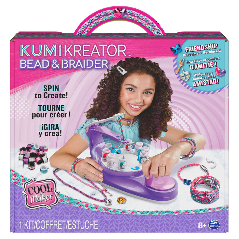 Cool Maker, KumiKreator Bead & Braider, Coffret de fabrication de colliers et de bracelets d'amitié