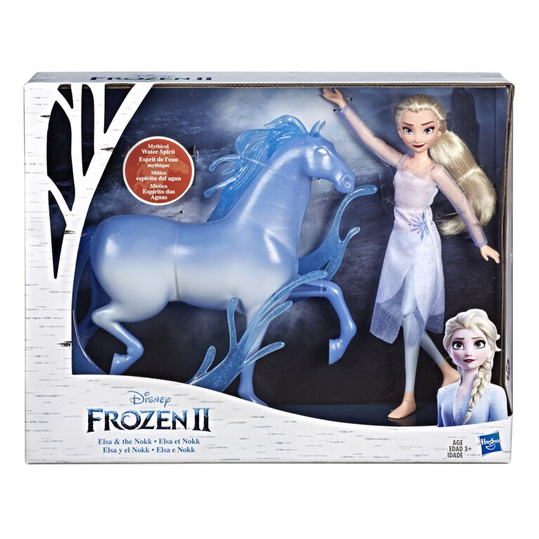 Disney La Reine des neiges 2, poupée Elsa et figurine Le Nokk