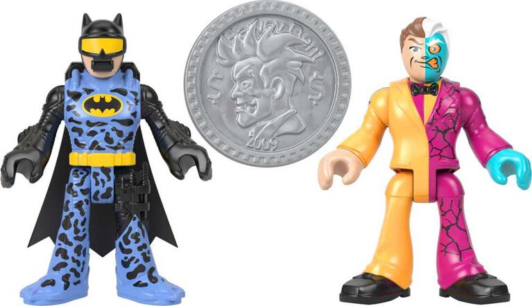 Imaginext DC Super Friends Batman Figure Set with Two-Face and Color-Changing Action, Preschool Toys