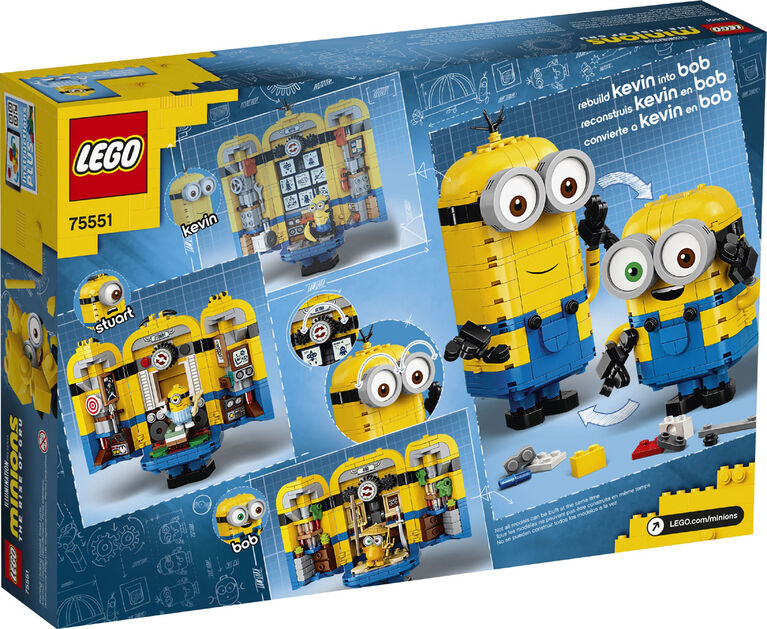 LEGO Minions Les maxi-Minions et leurs repaires 75551 (876 pièces)