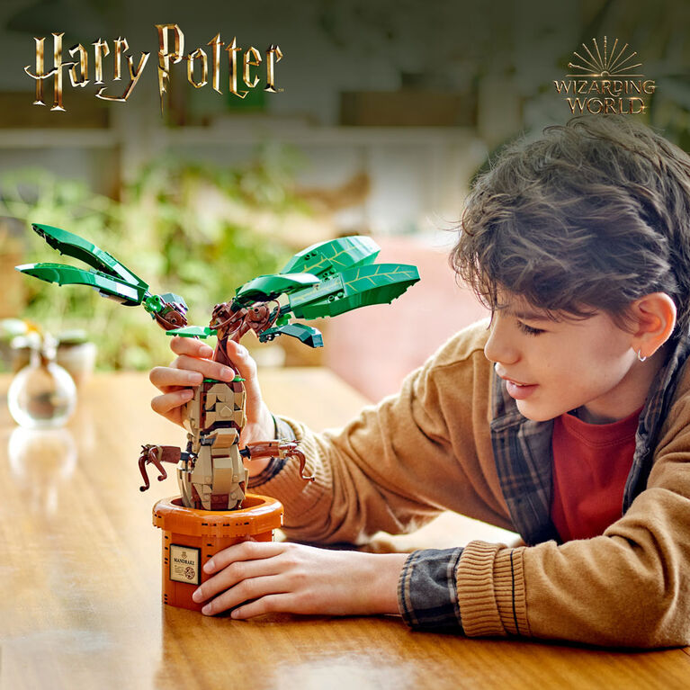 LEGO Harry Potter Mandrake Plant Toy Figure and Pot, Magical Gift Idea for Kids 76433