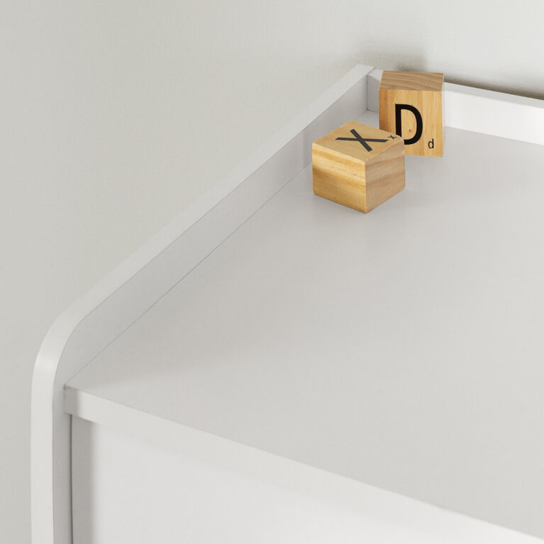 Bebble 1-Drawer Nightstand Gray and White