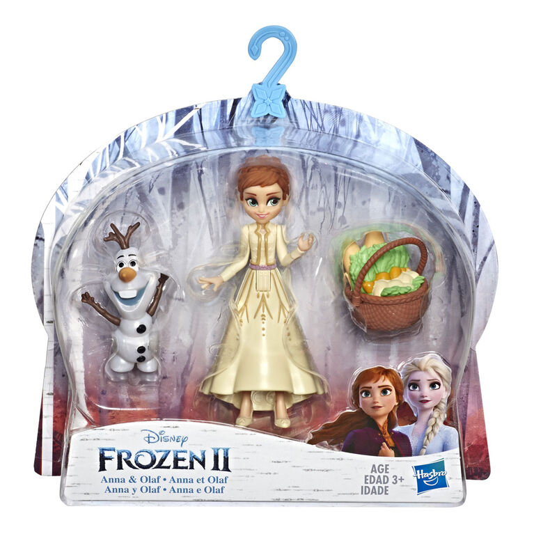 Disney Frozen - Minipoupées Anna et Olaf avec panier - Notre exclusivité