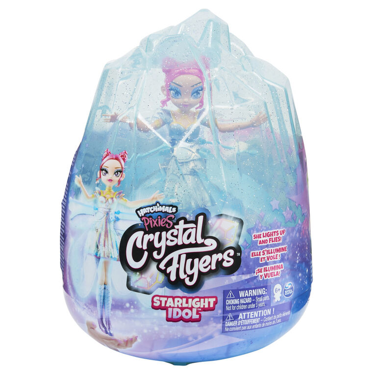 Hatchimals Pixies, Crystal Flyers Starlight Idol Magical Flying Pixie, Jouet avec lumières