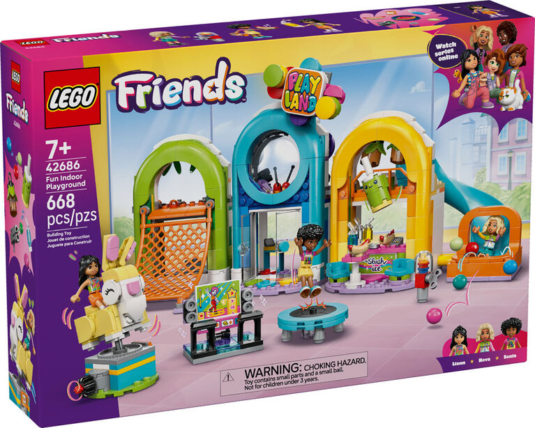 LEGO Friends L'Aire de Jeux Int&eacute;rieure Amusante - Ensemble de Jeu de Simulation - Avec 3 Minipoup&eacute;es, un Man&egrave;ge Lapin, une Piscine &agrave; Balles - 42686