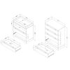 Reevo Changing Table and 4-Drawer Chest Set- Pure White