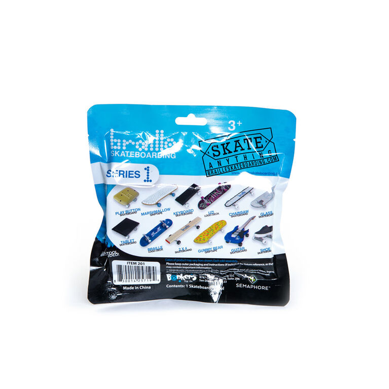Braille Skateboarding Mini Collectible Board Blind Bag - English Edition