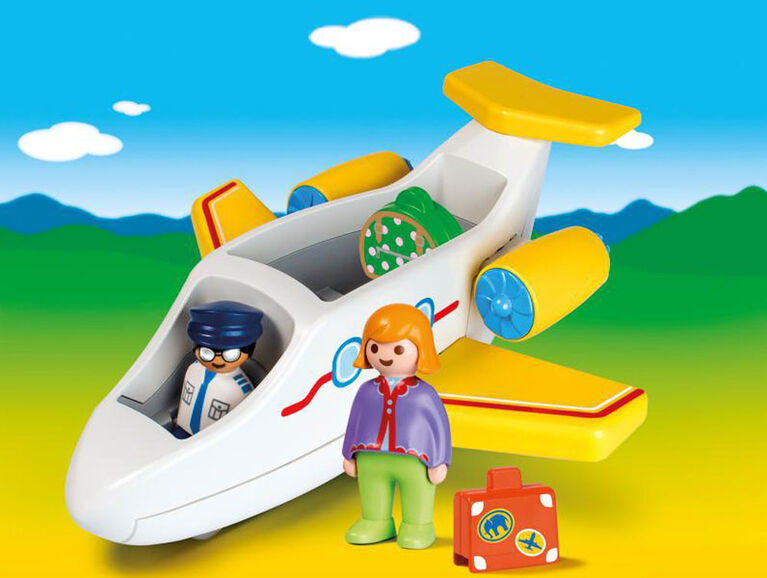 Playmobil 1.2.3. Avion avec pilote et vacancière 70185