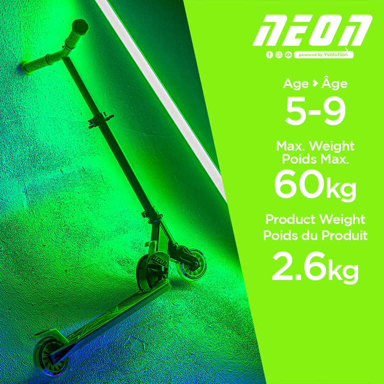 Yvolution Neon Vector Trottinette à 2 roues - Verte
