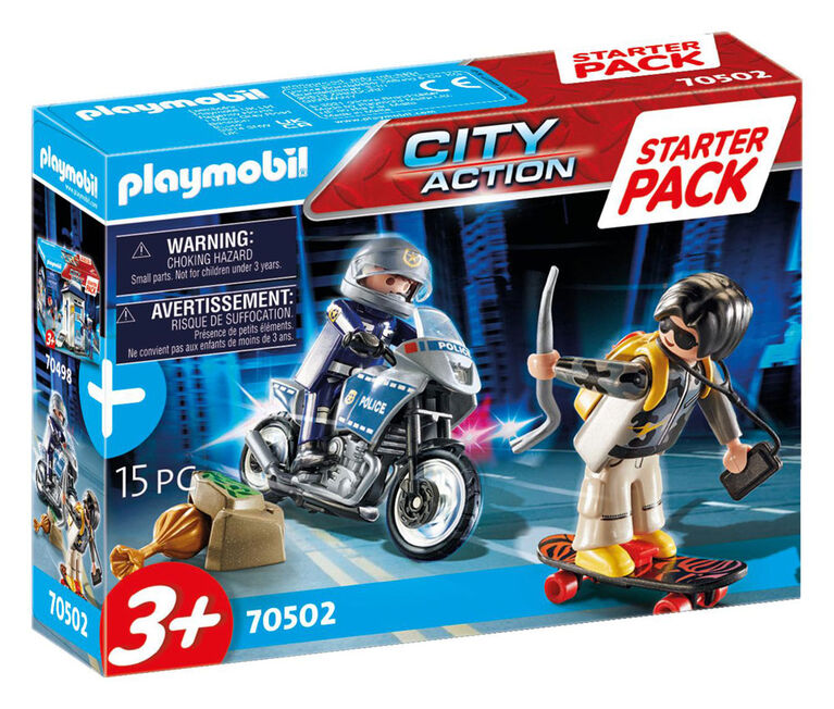 Playmobil - Starter Pack Motard de police et voleur