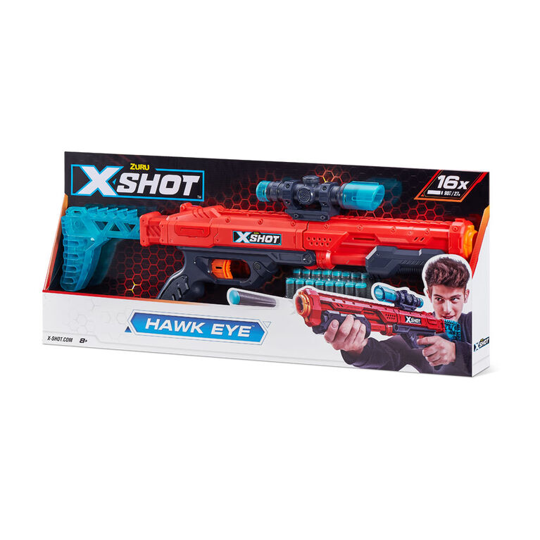 Pistolet X-Shot Excel Hawk Eye (16 Fléchettes)