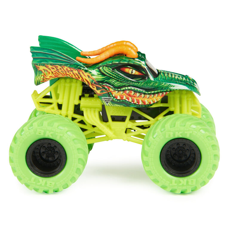 Monster Jam, Official Dragon Vs. Full Charge Die-Cast Monster Trucks, 1:64 Scale