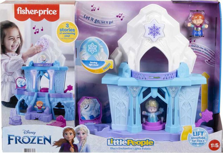 Disney Frozen Elsa's Enchanted Lights Palace Little People Toddler Musical Playset