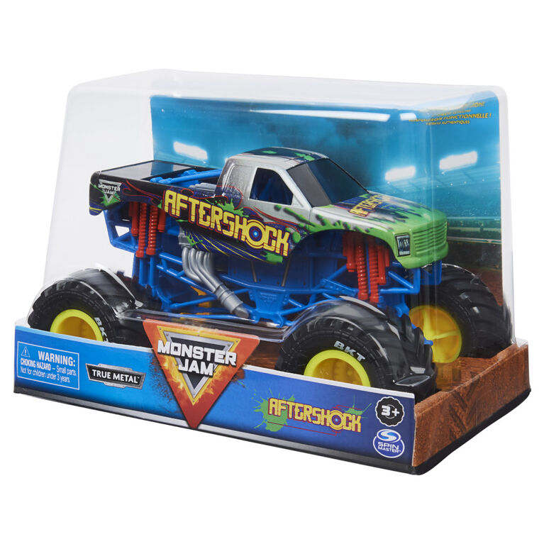 Monster Jam, Official Aftershock Monster Truck, Collector Die-Cast Vehicle, 1:24 Scale