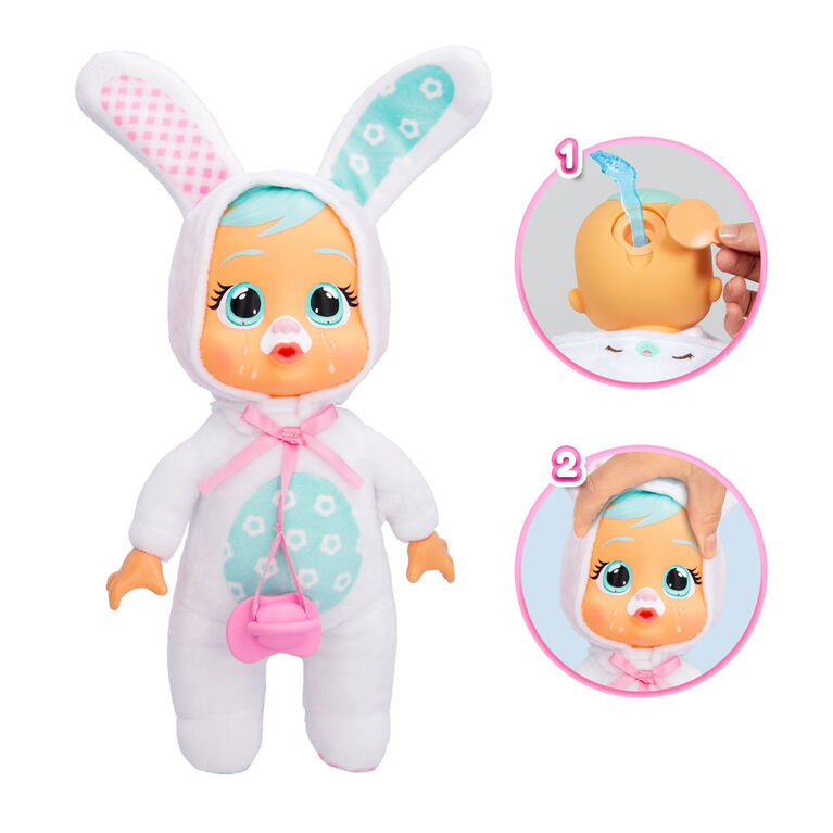 Cry Babies Tiny Cuddles Bunnies  - 9" Baby Doll | Pastel Easter Themed Bunny Pajamas