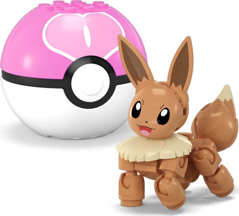 MEGA Pokémon Poké Ball 2-Pack Building Toy Kits with 2 Action Figures (40 Pieces)