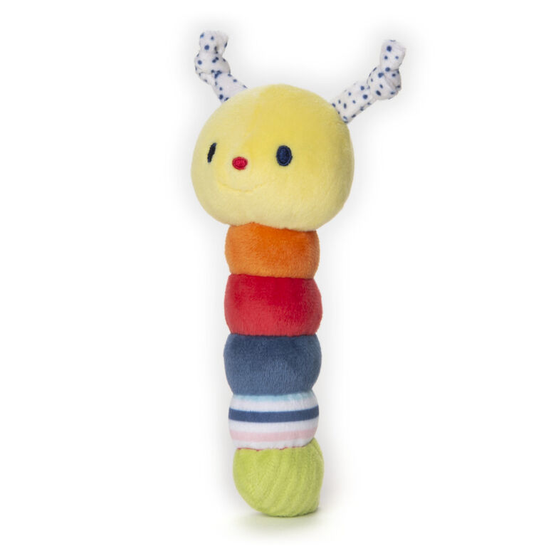 Baby GUND, Hochet en peluche chenille Tinkle Crinkle pour stimulation sensorielle, 14 cm