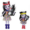 Enchantimals Sage Skunk & Caper Sister Dolls and Sabella Skunk & Striper