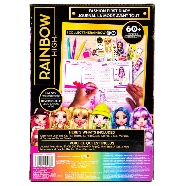 Rainbow High Fashion Look Book Diary