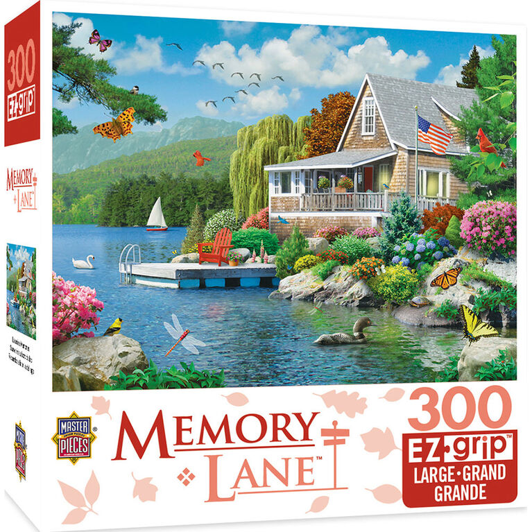 Memory Lane Lakeside Memories - Large 300 Piece Ezgrip Jigsaw Puzzle By Alan Giana