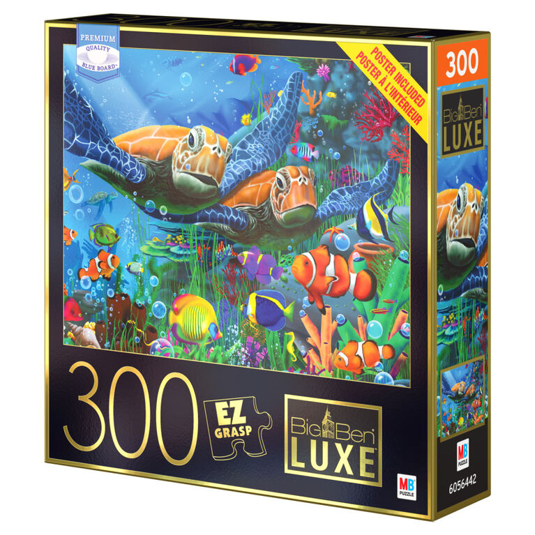 Big Ben 300-Piece Luxe Jigsaw Puzzle, Turtles of the Deep