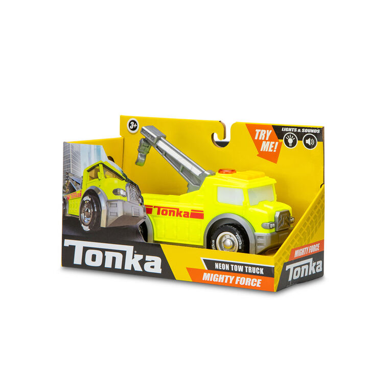 TONKA - MIGHTY FORCE Lights and  Sounds Tow Truck (Neon)