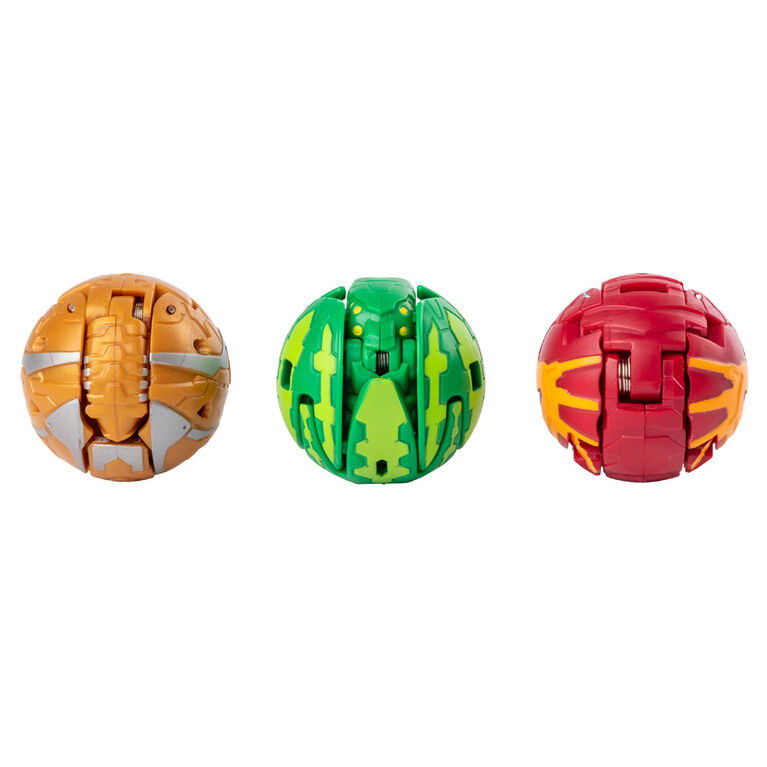 Bakugan Starter Pack 3-Pack, Ventus Krakelios, Collectible Transforming Creatures