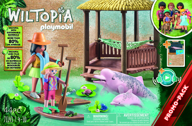 Playmobil 71143 wiltopia - paddles et dauphins roses- wiltopia