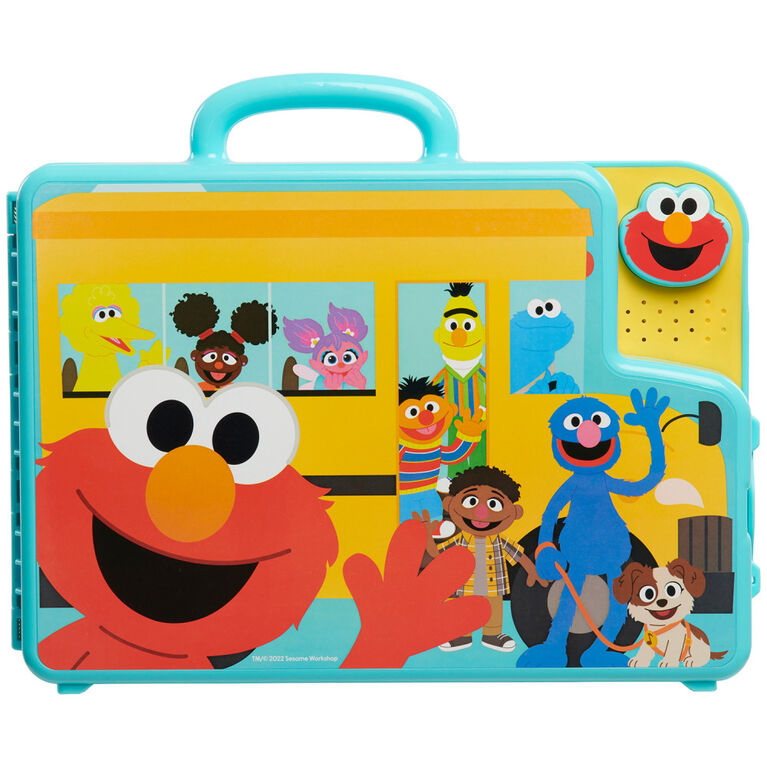 Tableau d'Activité du Bus d'Apprentissage de Lettres d'Elmo de Sesame Street, Jouet Educatif et d'Apprentissage Préscolaire
