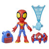 Marvel Spidey et ses Amis Extraordinaires Web-Spinners, figurine Spidey avec accessoires et toile rotative