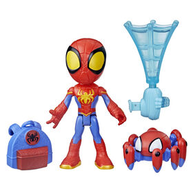 Marvel Spidey and His Amazing Friends Web-Spinners, Spidey Action Figure with Accessories, Web-Spinning Accessory
